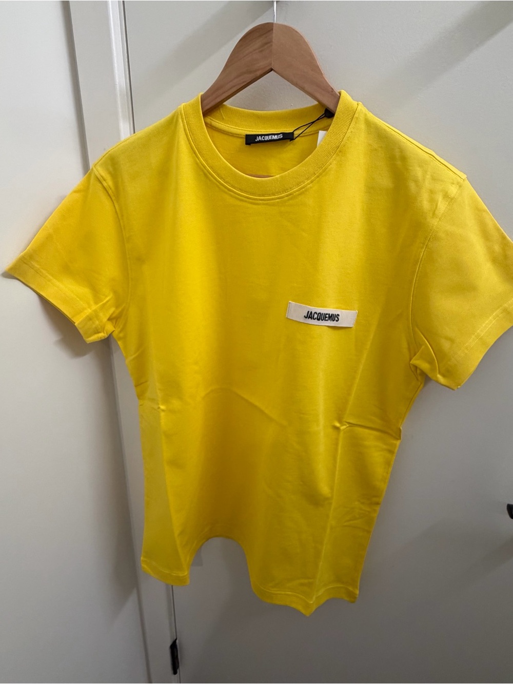 Jacquemus Yellow Gros Grain T-shirt Size Small